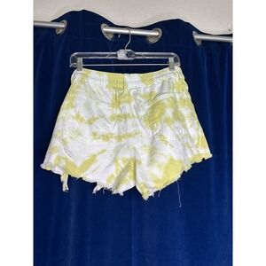 American Eagle Outfitters NWT Lime‎ Green Tye Dye Cut Off Shorts SIZE Medium